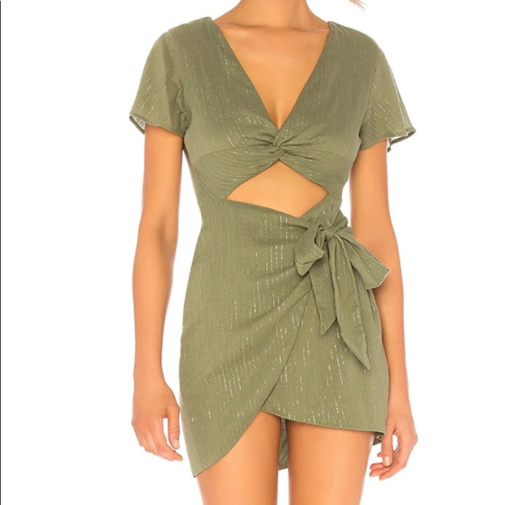 Majorelle jade green stripe Evelyn dress